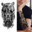 Luxury Black Forest Tiger Wolf Temporary Tattoo Sticker