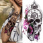 Luxury Black Forest Tiger Wolf Temporary Tattoo Sticker