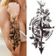 Luxury Black Forest Tiger Wolf Temporary Tattoo Sticker
