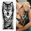 Luxury Black Forest Tiger Wolf Temporary Tattoo Sticker