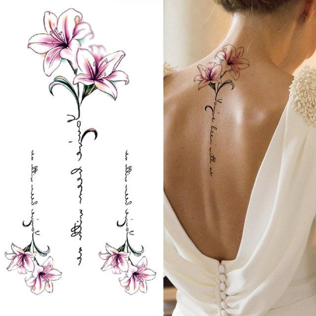 Luxury Black Forest Tiger Wolf Temporary Tattoo Sticker