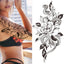 Luxury Black Forest Tiger Wolf Temporary Tattoo Sticker
