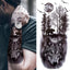 Luxury Black Forest Tiger Wolf Temporary Tattoo Sticker