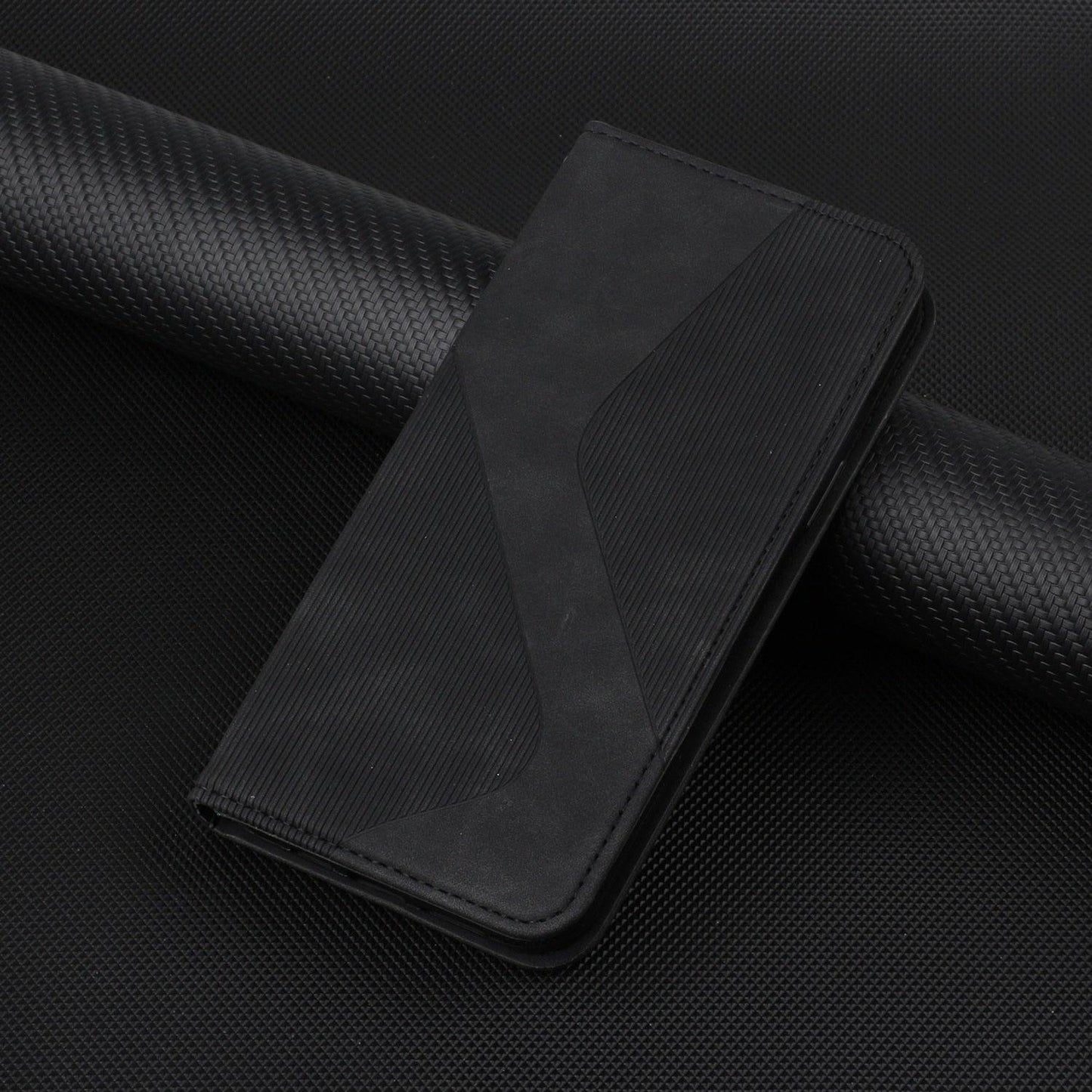 Coque portefeuille flip bleue de luxe pour iPhone 14/13/12/11