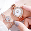 Ensemble de Montre Bracelet Géométrique de Luxe pour Femmes
