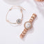 Ensemble de Montre Bracelet Géométrique de Luxe pour Femmes