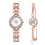 Ensemble de Montre Bracelet Géométrique de Luxe pour Femmes