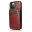 Coque de téléphone en cuir de luxe avec porte-cartes pour iPhone