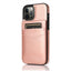 Coque de téléphone en cuir de luxe avec porte-cartes pour iPhone
