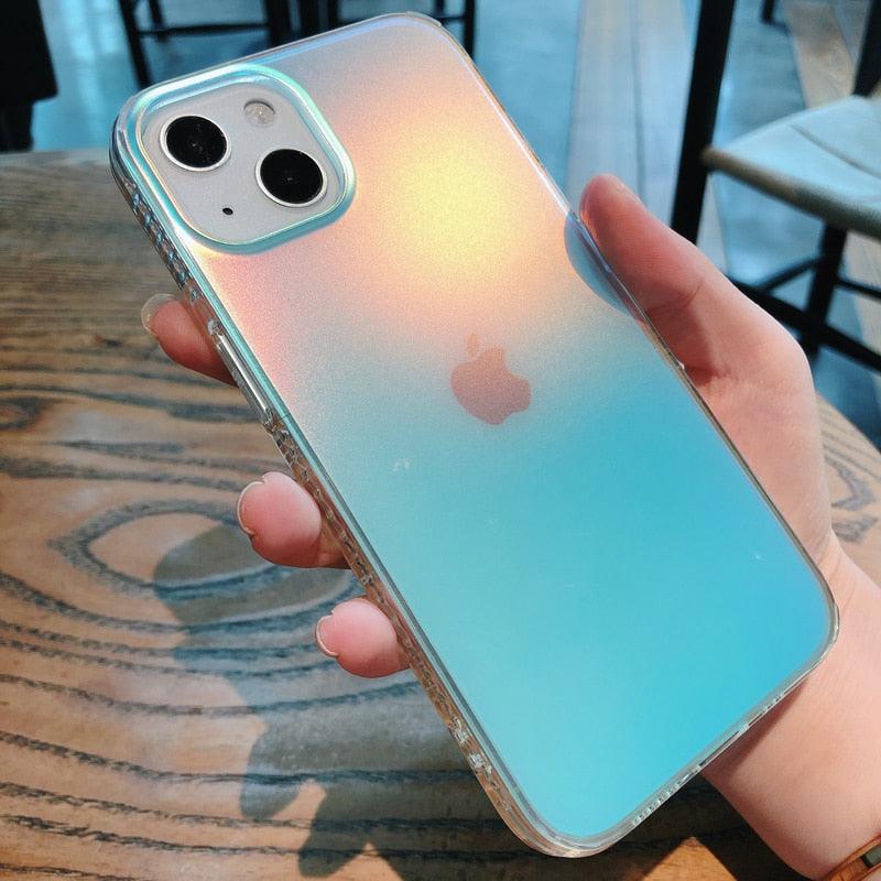 Funda de teléfono colorida de lujo a prueba de golpes para iPhone