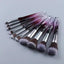 Ensemble de Pinceaux de Maquillage en Cristal de Luxe - 10 Pièces