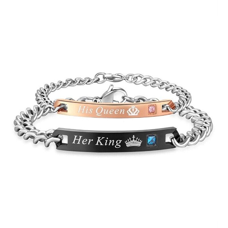 Elegant Couple Titanium Steel Alloy Bracelets