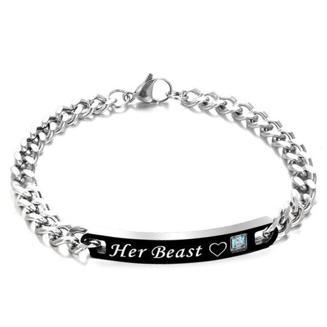 Elegant Couple Titanium Steel Alloy Bracelets