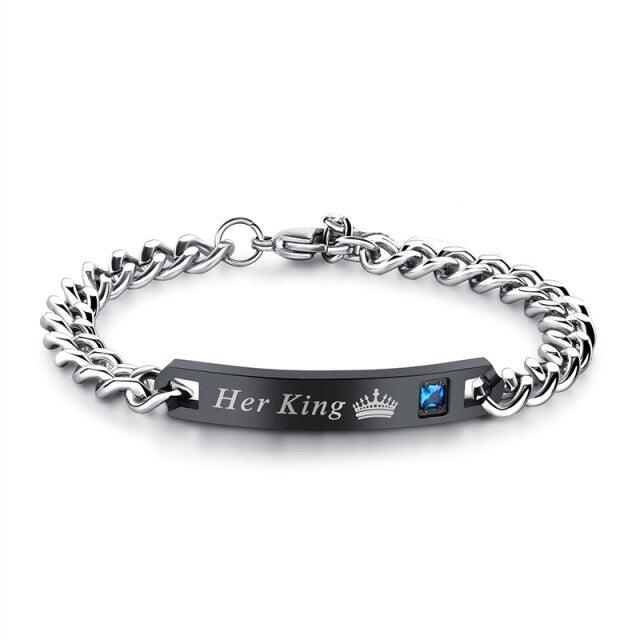 Elegant Couple Titanium Steel Alloy Bracelets