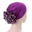 Elegant Lightweight Black Flower Turban for Women