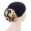 Elegant Lightweight Black Flower Turban for Women