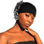 Elegant Lightweight Black Flower Turban for Women