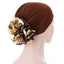 Elegant Lightweight Black Flower Turban for Women