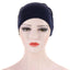 Elegant Lightweight Black Flower Turban for Women
