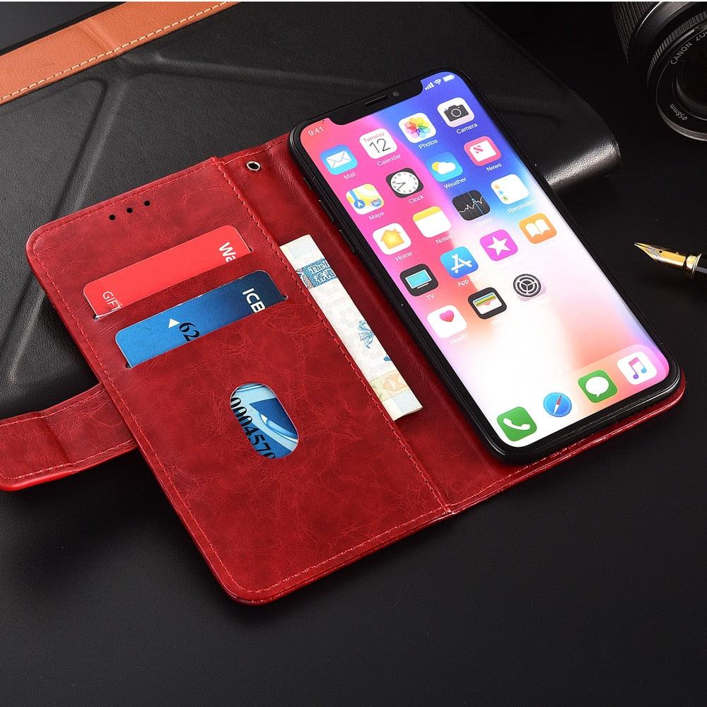 Housse de portefeuille en cuir premium pour iPhone 11/12/13