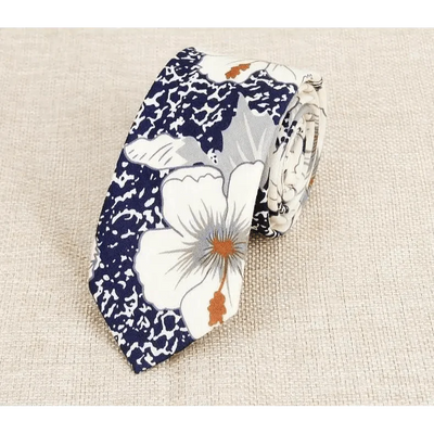Luxury Handmade Cotton Neckties with Floral Designs
