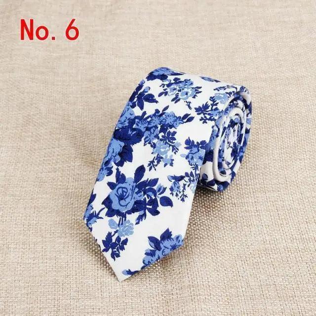 Luxury Handmade Cotton Neckties with Floral Designs