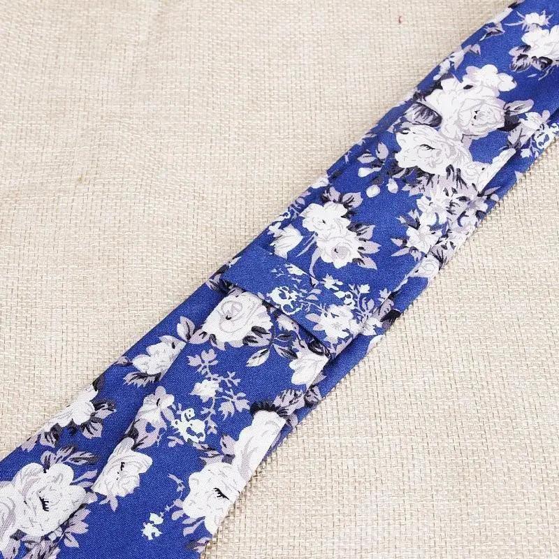 Luxury Handmade Cotton Neckties with Floral Designs