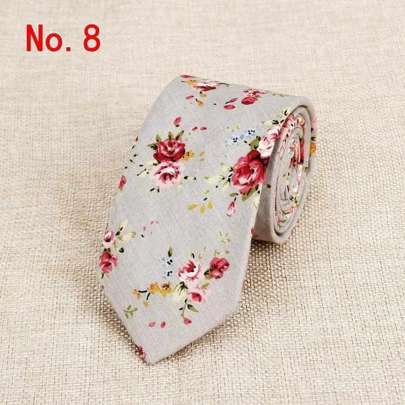 Luxury Handmade Cotton Neckties with Floral Designs