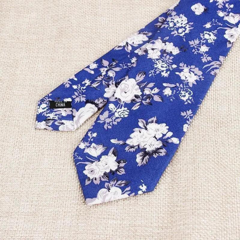 Luxury Handmade Cotton Neckties with Floral Designs