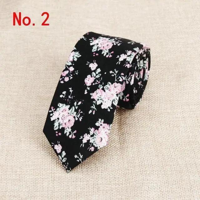 Luxury Handmade Cotton Neckties with Floral Designs