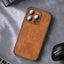 Coque Bumper en Cuir de Luxe pour iPhone 14/13/12/11 Pro Max