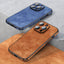 Coque Bumper en Cuir de Luxe pour iPhone 14/13/12/11 Pro Max