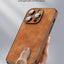 Coque Bumper en Cuir de Luxe pour iPhone 14/13/12/11 Pro Max