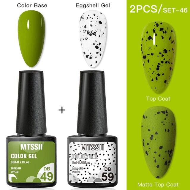Esmalte de Uñas en Gel Elegante - Diseño Mate Brillante de Huevo