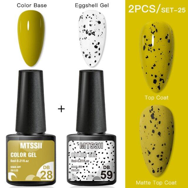 Esmalte de Uñas en Gel Elegante - Diseño Mate Brillante de Huevo
