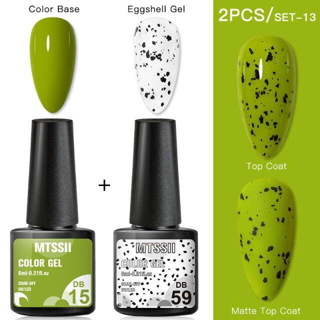 Esmalte de Uñas en Gel Elegante - Diseño Mate Brillante de Huevo