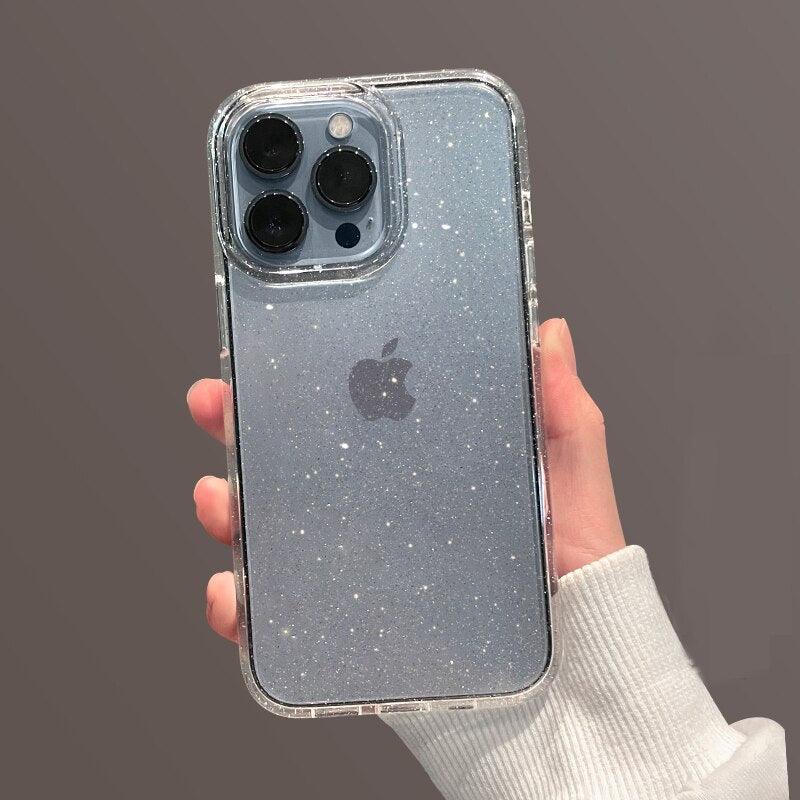 Elegant Glitter Shockproof Clear Case for iPhone 14/13/12/11 Pro Max Mini XS XR - Korvel