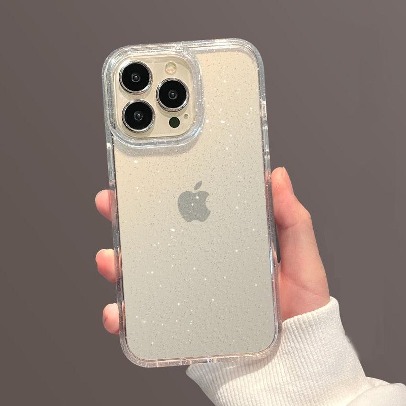 Elegant Glitter Shockproof Clear Case for iPhone 14/13/12/11 Pro Max Mini XS XR - Korvel