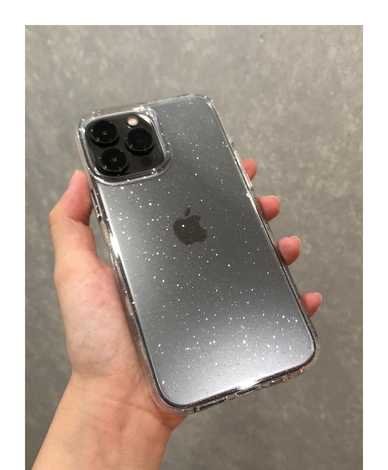 Elegant Glitter Shockproof Clear Case for iPhone 14/13/12/11 Pro Max Mini XS XR - Korvel