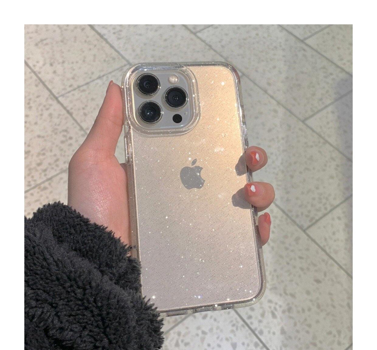 Elegant Glitter Shockproof Clear Case for iPhone 14/13/12/11 Pro Max Mini XS XR - Korvel
