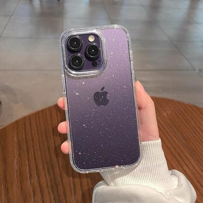 Elegant Glitter Shockproof Clear Case for iPhone 14/13/12/11 Pro Max Mini XS XR - Korvel