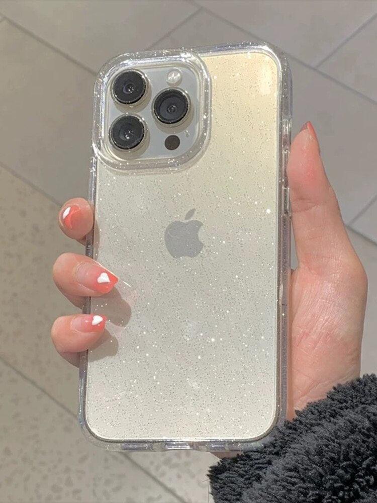 Elegant Glitter Shockproof Clear Case for iPhone 14/13/12/11 Pro Max Mini XS XR - Korvel
