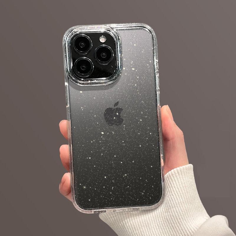Elegant Glitter Shockproof Clear Case for iPhone 14/13/12/11 Pro Max Mini XS XR - Korvel