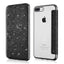 Étui portefeuille en cuir pailleté de luxe pour iPhone