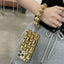Glamorous Gold-Plated Electroplated Bracelet Case for iPhone - Dazzling Rhinestone Protection - Korvel