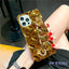 Glamorous Gold-Plated Electroplated Bracelet Case for iPhone - Dazzling Rhinestone Protection - Korvel