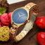 Reloj de Acero Inoxidable de Oro de Lujo para Mujer