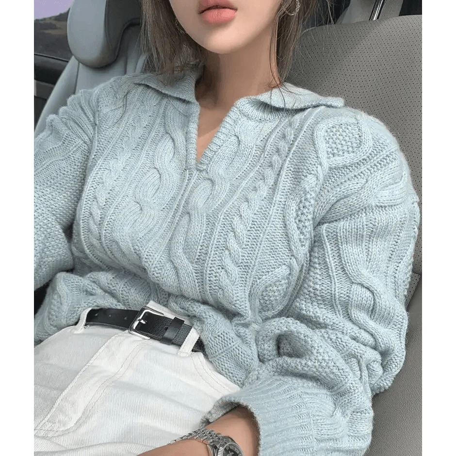 Pull Femme Retro Luxe Kitty - Pull Tricoté Élégant et Décontracté