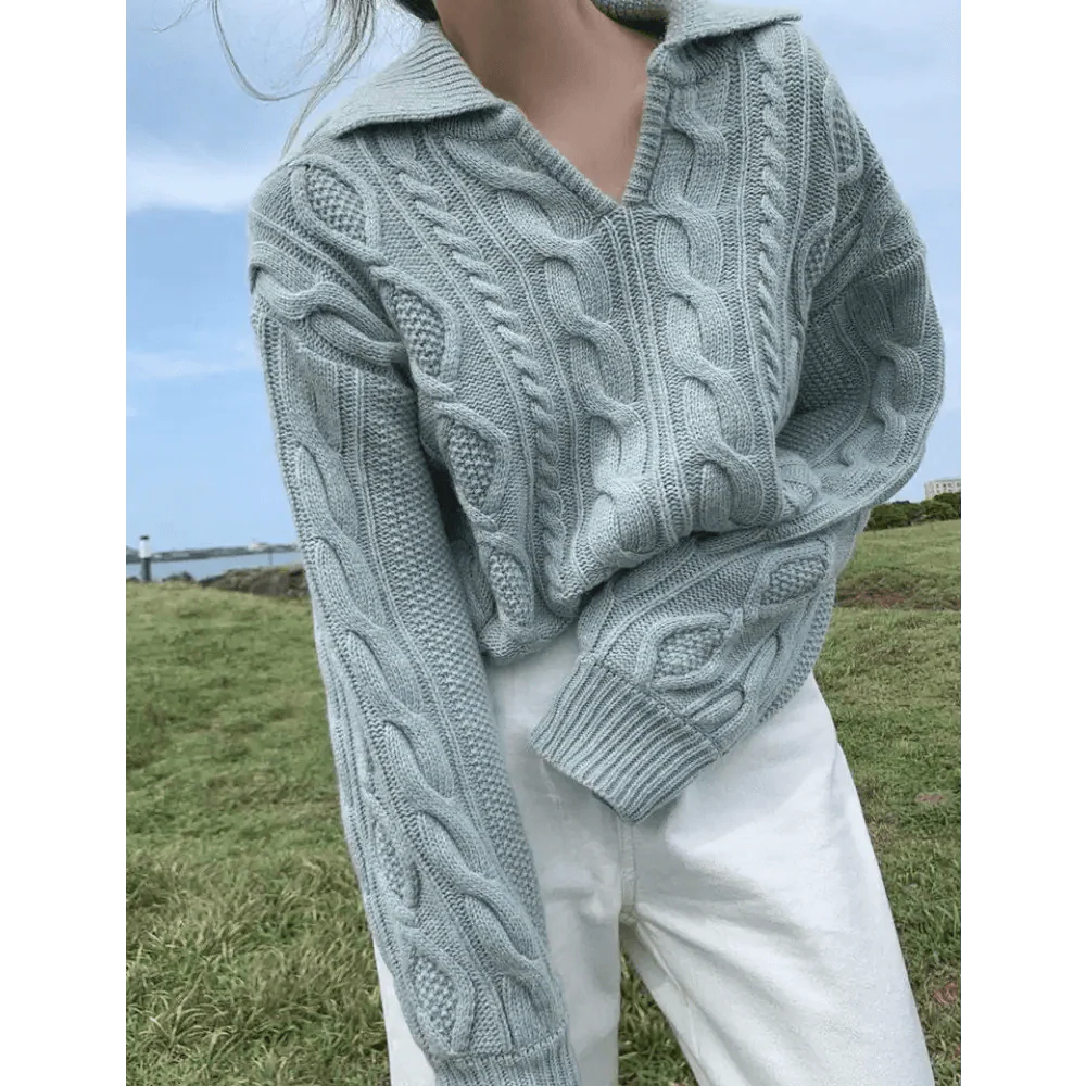 Pull Femme Retro Luxe Kitty - Pull Tricoté Élégant et Décontracté