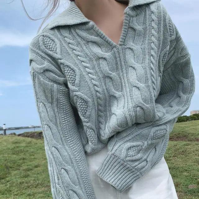 Pull Femme Retro Luxe Kitty - Pull Tricoté Élégant et Décontracté